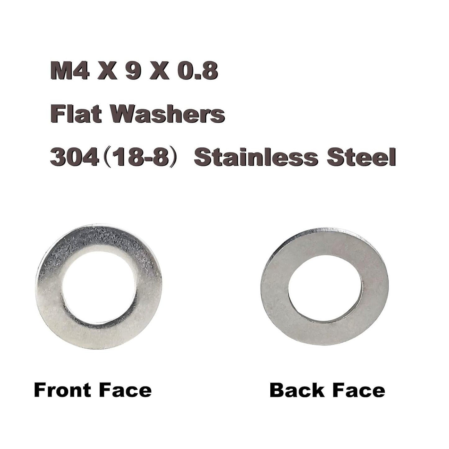 Fajoeda M6 Flat Washers 120Pcs M6 304 Stainless Steel Flat Washer for Bolts Screws, M6 x 12 mm x 1.5 mm