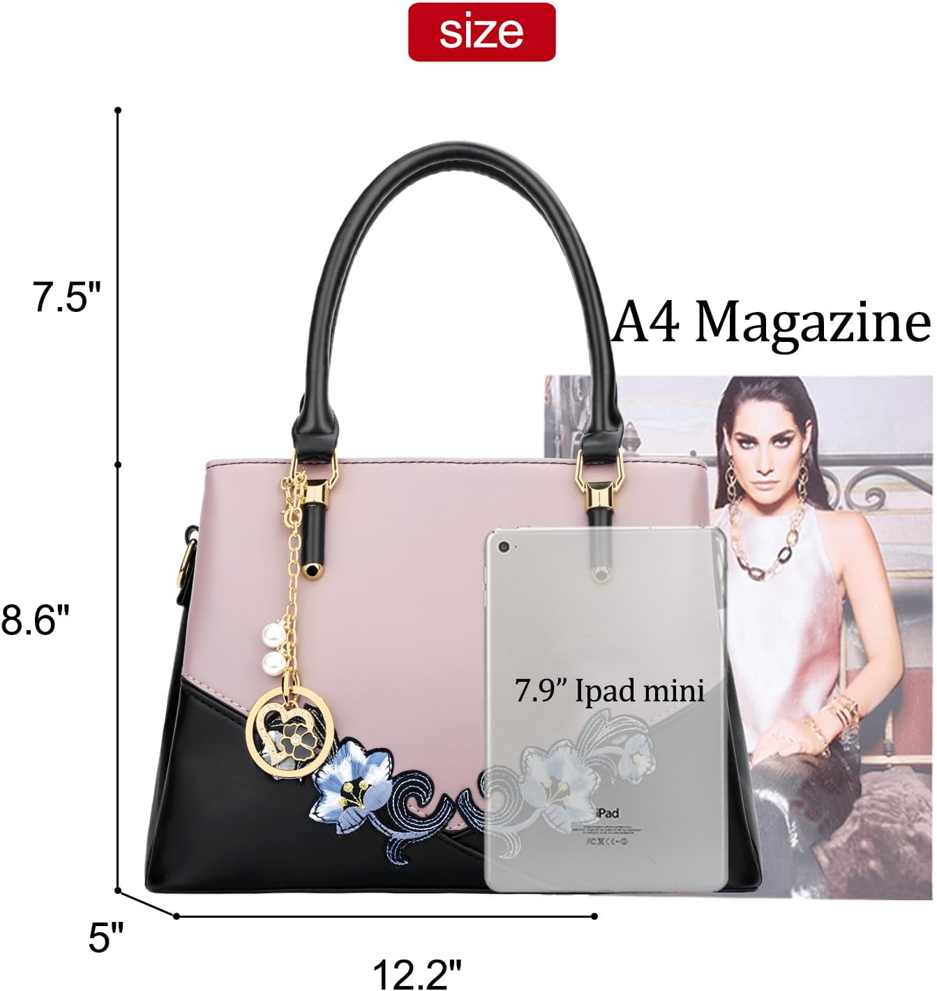 KKXIU Trendy Tote Bag for Women Lightweight Oxford Big Capacity Shoulder Purses and Handbags