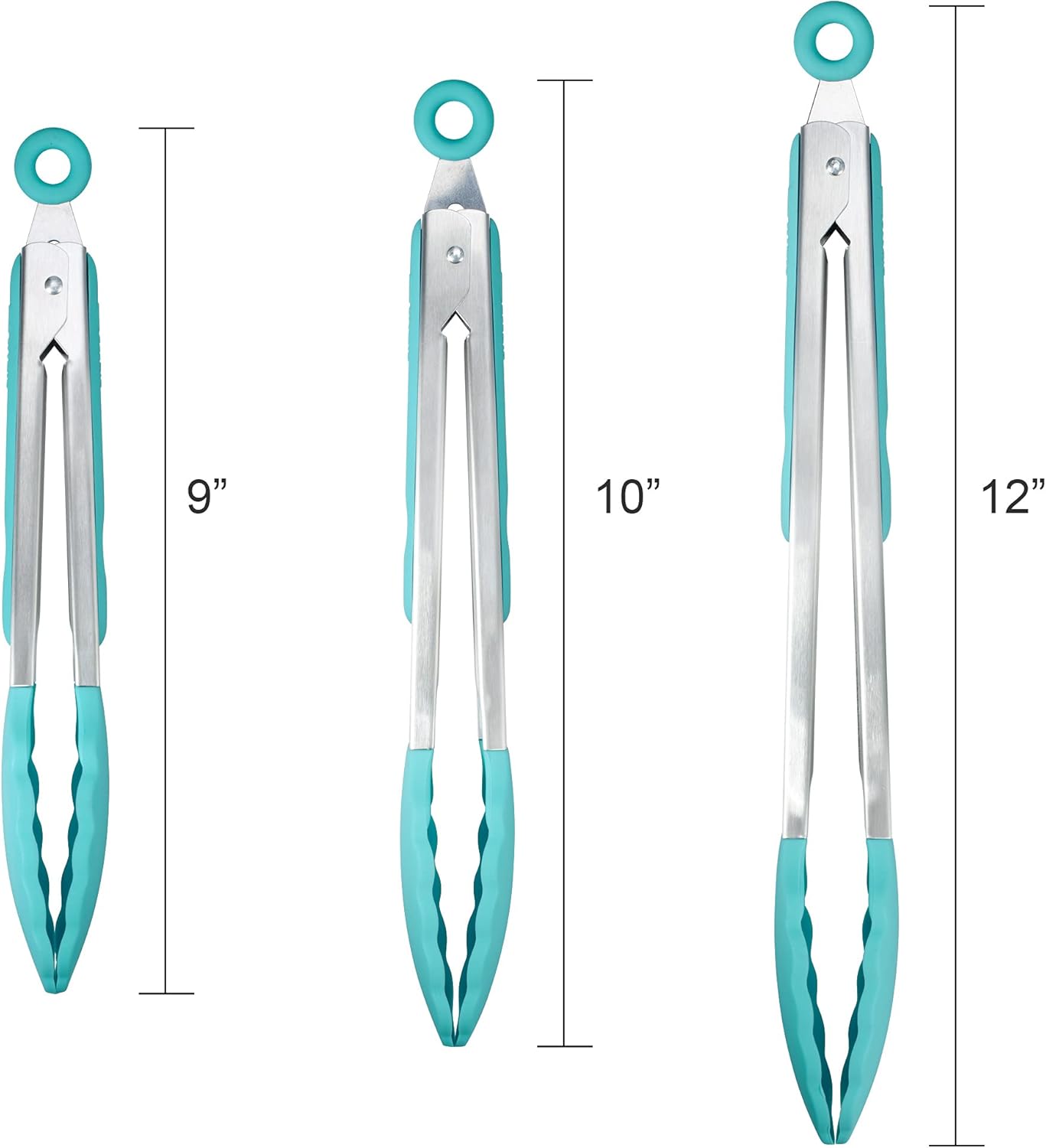 Purilite Select Silicone & Stainless Steel Kitchen Tongs