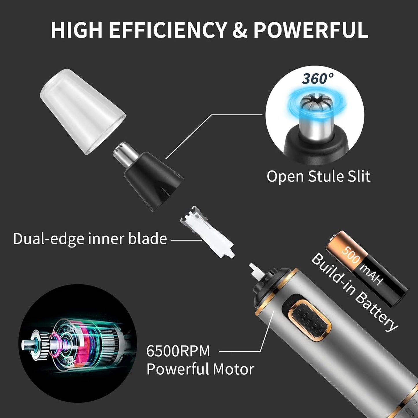 Purilite Select Ear and Nose Hair Trimmer Rechargeable