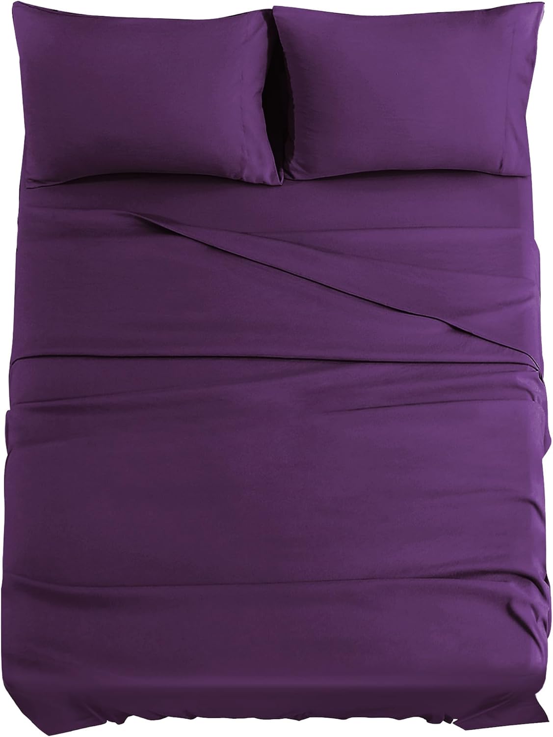 JOLLYVOGUE Queen Size Bed Sheet Set - 4 Piece Bed Sheets Set with Deep Pocket - Soft Breathable & Cooling - Resists Shrinkage & Fading Draps Queen - Easy Care (Dark Grey)