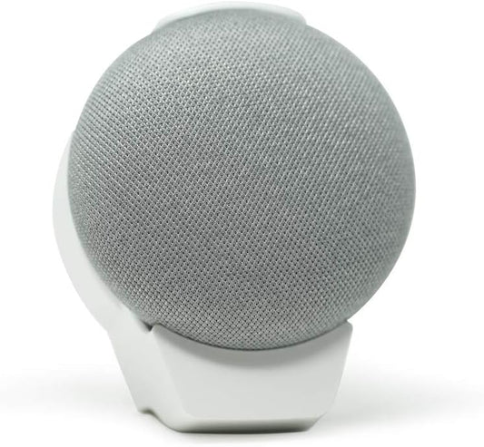 doqxD Outlet Wall Mount Holder for Google Nest & Home Mini: Essentials for Google Home - Fits All Mini Generations (1-Pack, Frost White)