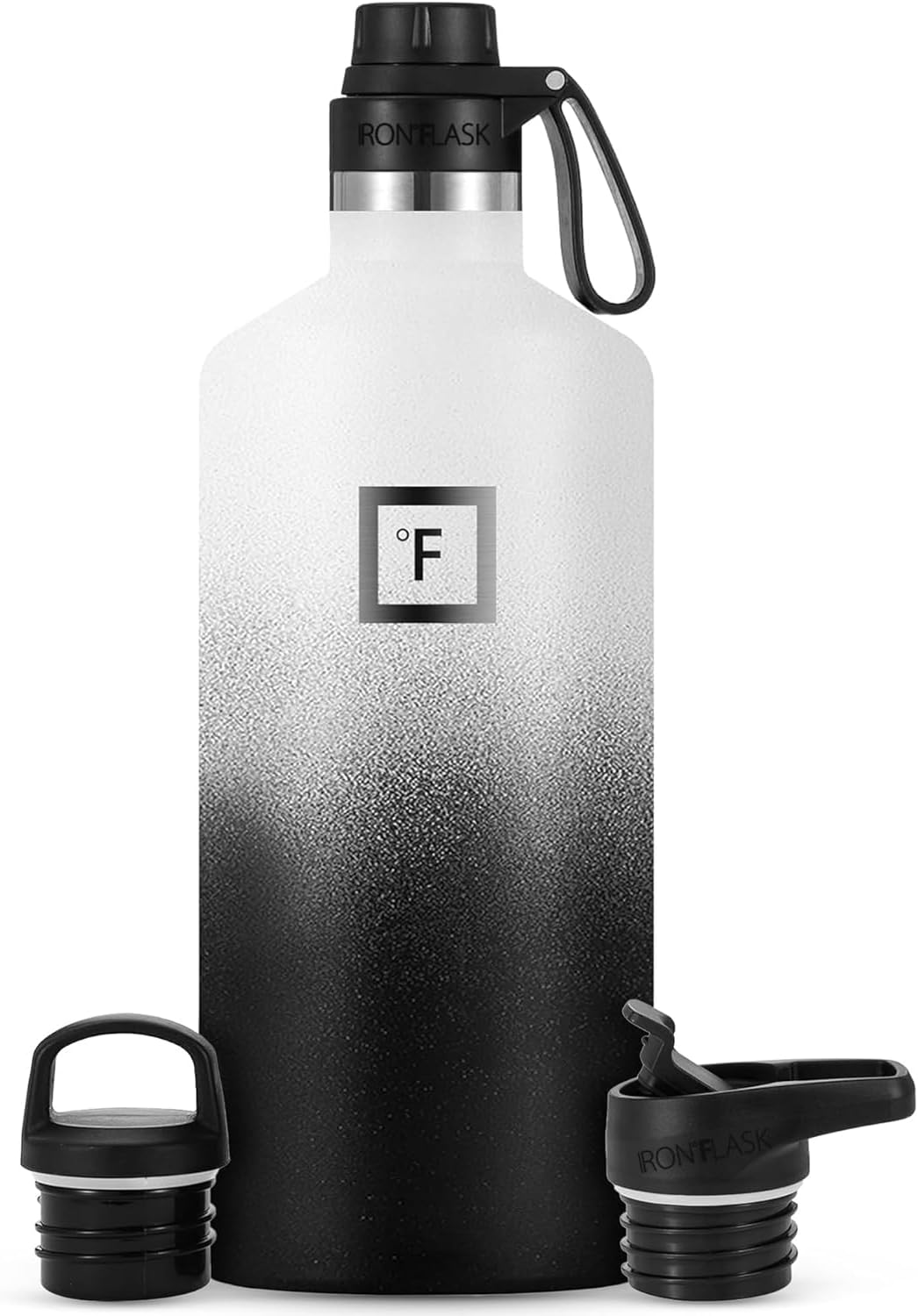 Camping & Hiking Hydration Canteens - 24oz 3 Lids (Narrow Straw/Spout Lid) Leak Proof Vacuum Insulated Stainless Steel - Hot & Cold Double Walled Sports Water Bottle