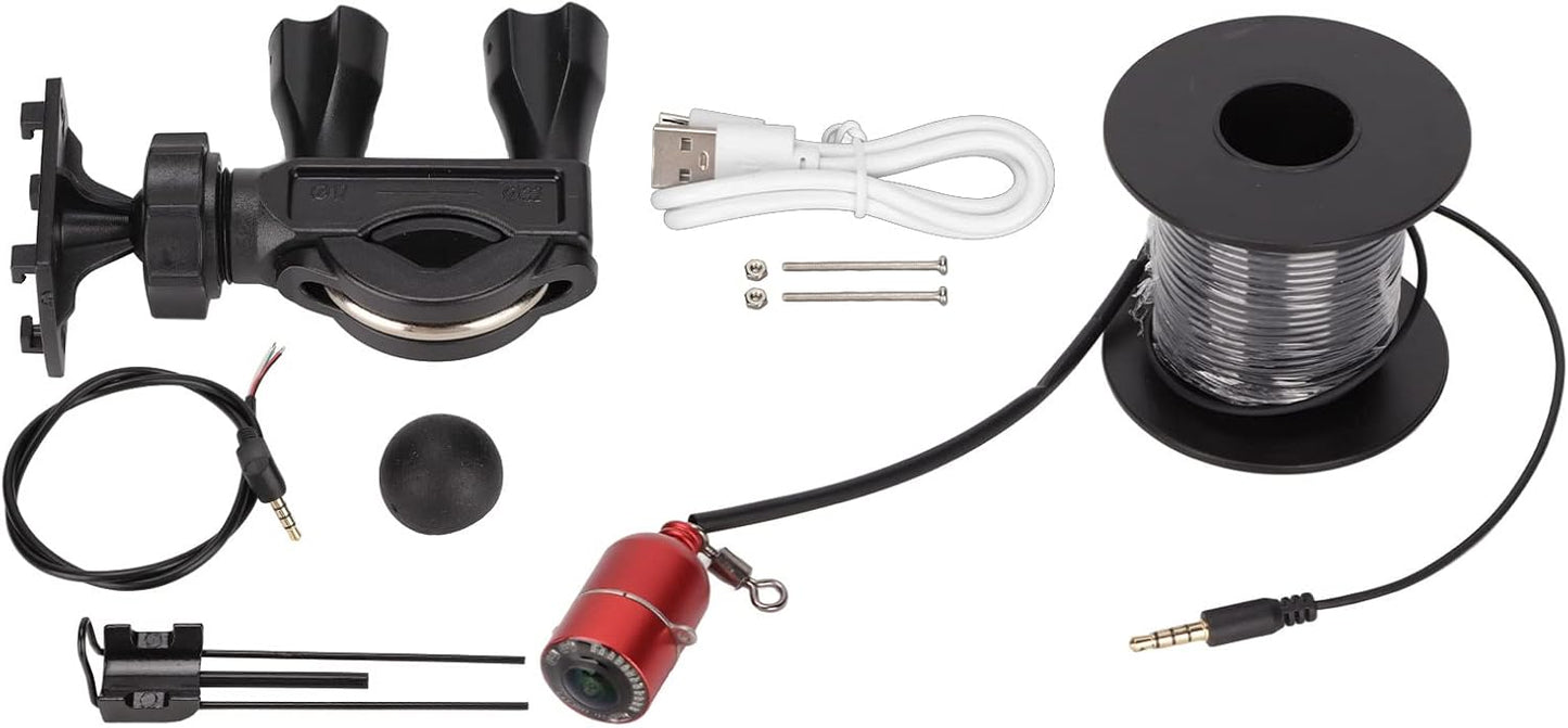 Yoidesu Underwater Fishing Camera Kit, 4.3 Inch LCD Monitor, 20m Cable, Portable Fish Finder for Kayak, Boat, Sea Fishing