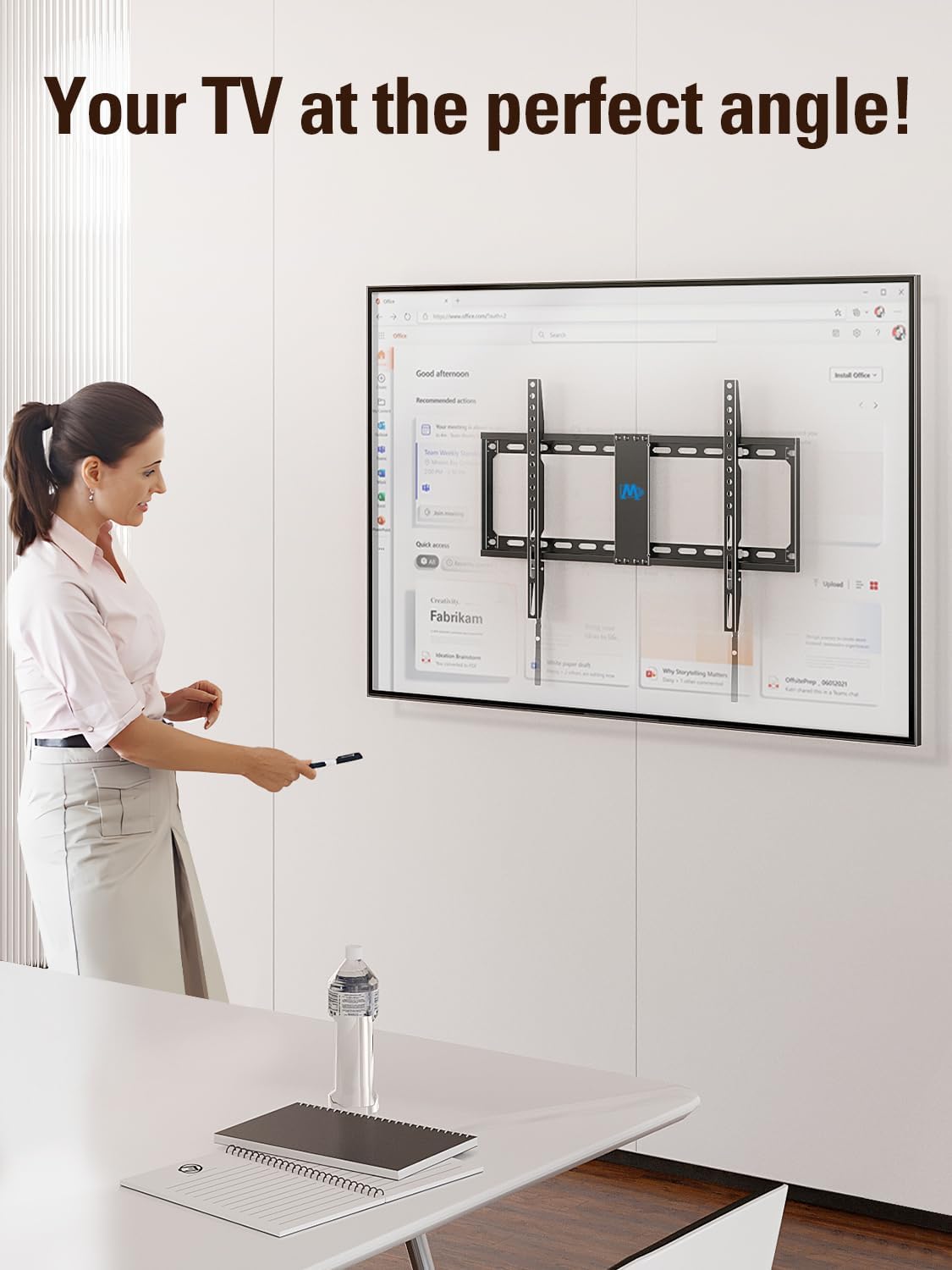 Mounting Dream Fixed TV Mount Low Profile for Most of 42-84 Inches TV Low Profile TV Wall Mount fits 16" 18" 24" Wood Studs up to VESA 600 x 400mm and 132 LBS, Ultra Slim and Space Saving MD2163-K