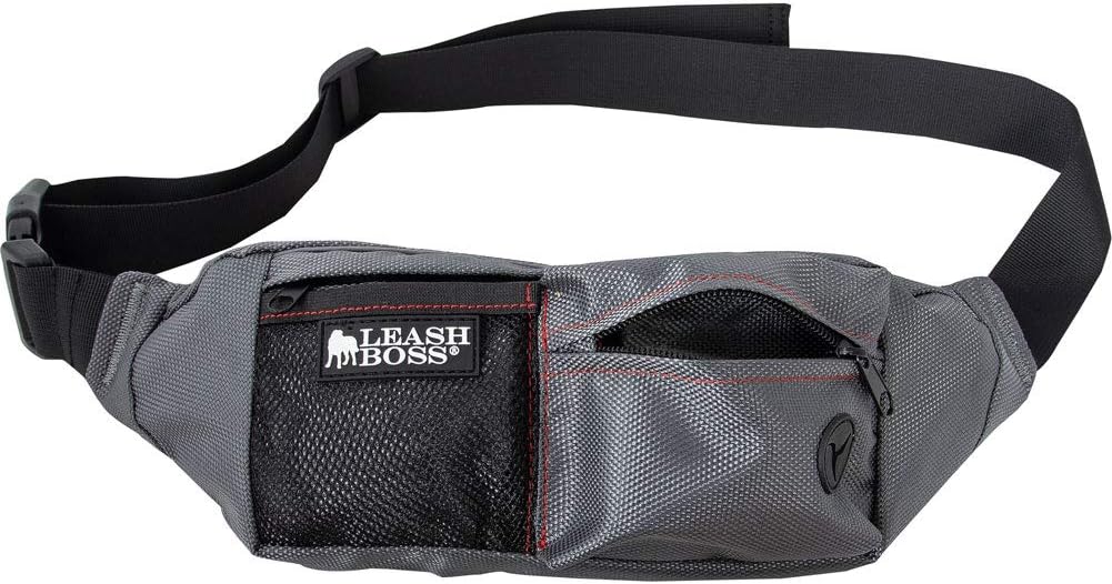 Leashboss Dog Treat Pouch for Training | Training Treat Pouches for Pet Training | Treat Bag for Dog Training | Portable Kibble Snack Container for Pets | Fanny Pack Waist Belt Transport On The Go