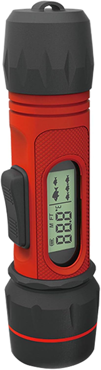 RICANK Depth Finder with Temperature Portable Ice Fish Finder Contour Readout Fish Depth Finder Handheld Fishfinder Depth Readout LCD Display Fish Detector Device Lake Sea Boat Kayak River Fishing