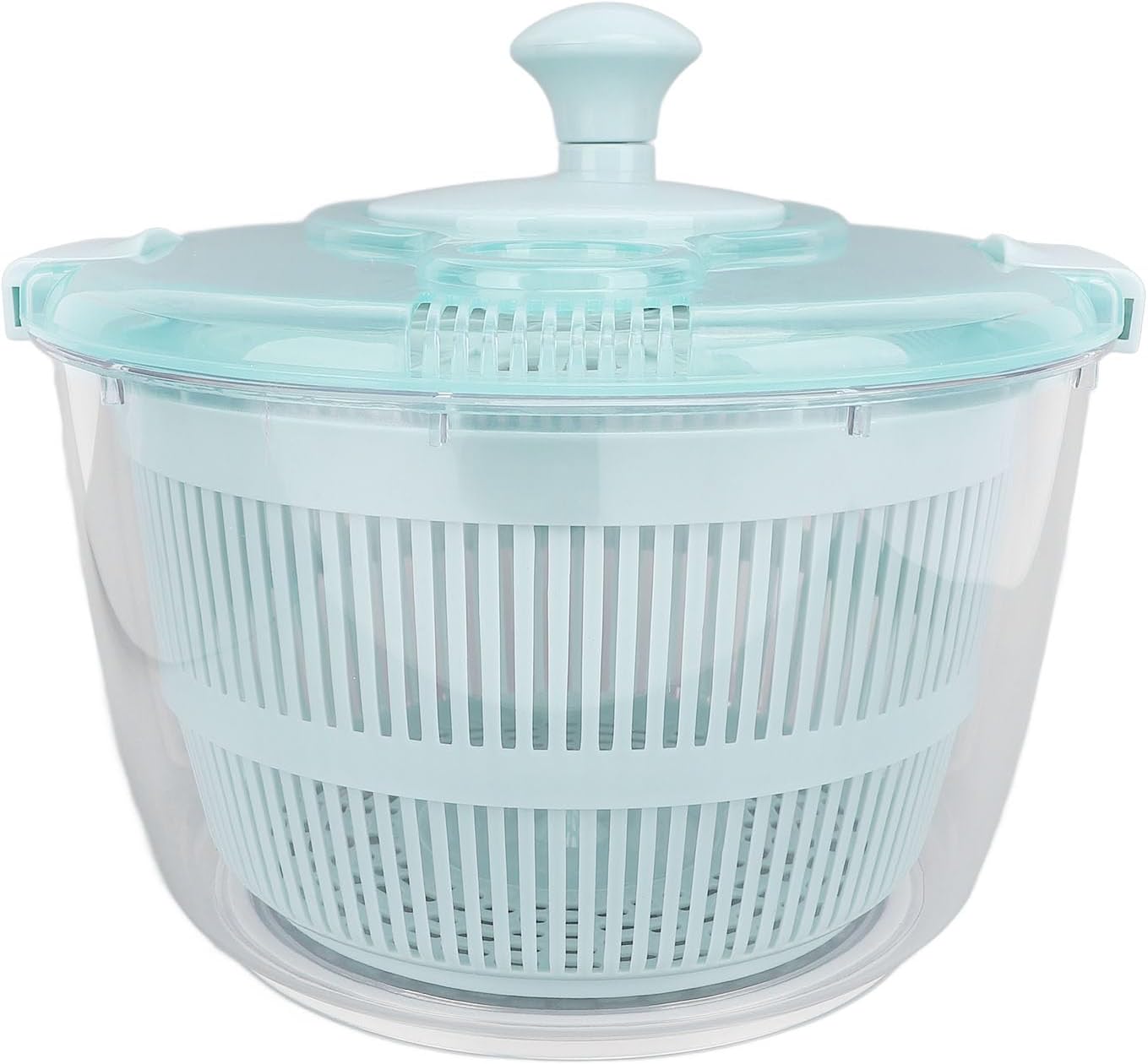 Salad Spinner, 5L Capacity Fast One Handed Manual Lettuce Spinner Salad Spinner Small with Non Slip Base for Vegetable Fruit Lettuce