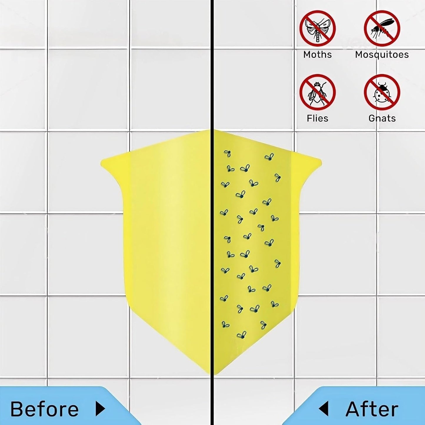 Flying Insect Trap, Fly Trap Captures Houseflies, Fruit Flies, and Gnats (White 2 Device + 8 Refills)
