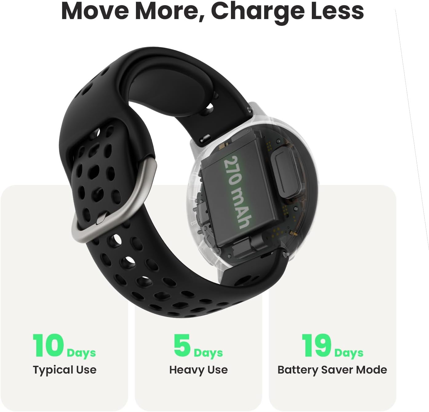 Amazfit Active 2 Smart Watch 44mm, GPS Maps with Direction, Fitness Tracker, 10 Day Battery, Sleep Monitor, 160+ Sport Modes, Water Resistant, for Android & Apple iPhone, Black Sport Silicone