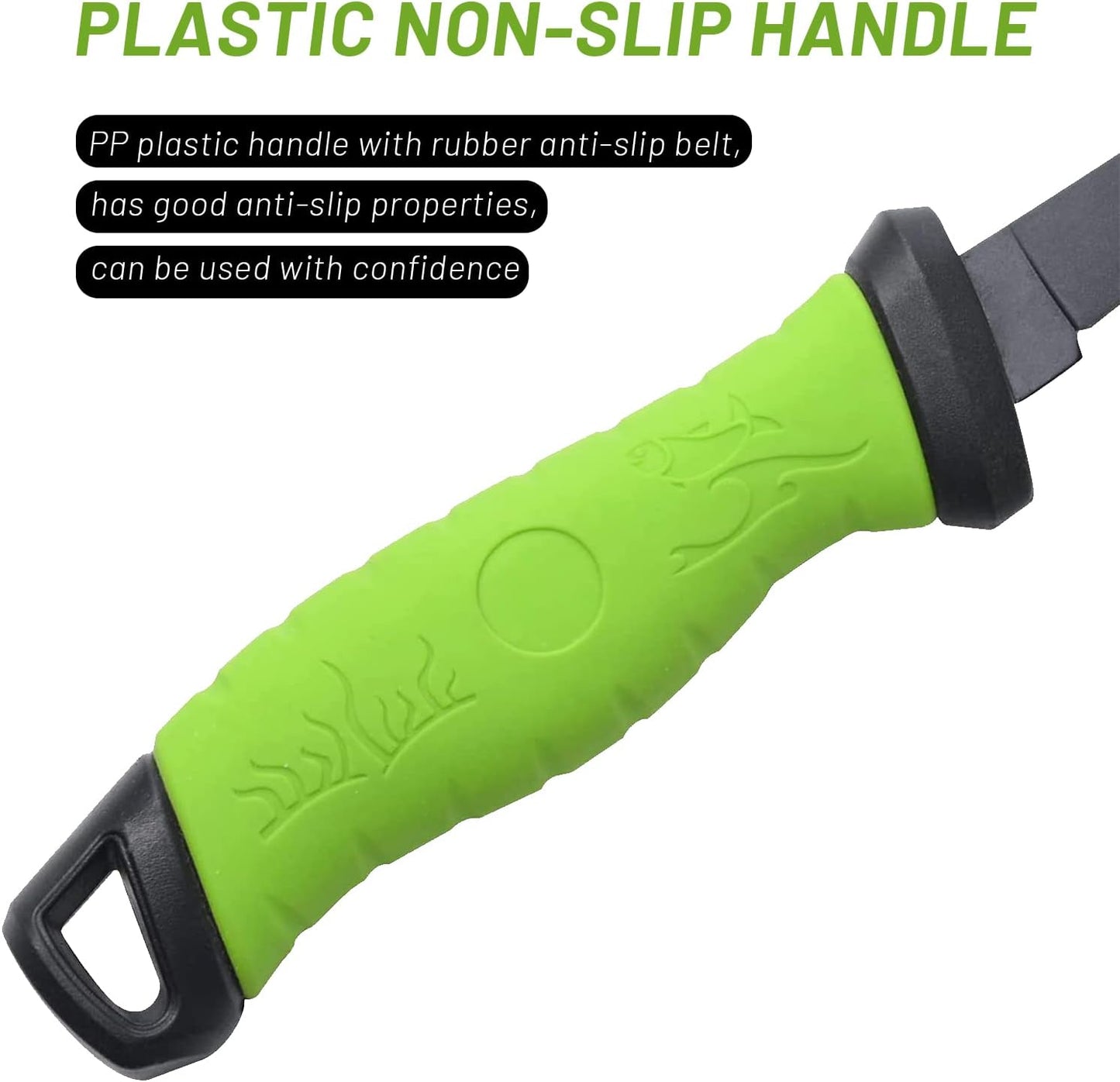 8 Inch Fishing Fillet Knife, Professional Level Knives for Filleting Fish and Boning Meat, Sharp Stainless-Steel Non-Stick Coating Blade, Non-Slip Handles, with 1 Two Stage Knife Sharpener