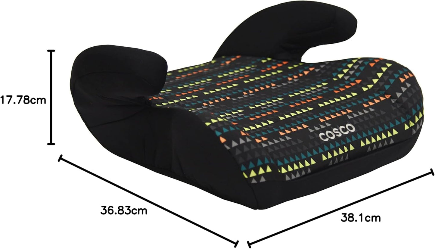 Cosco Kids Topside Lightweight Backless Belt-Positioning Booster Car Seat, Washable Cover, Black