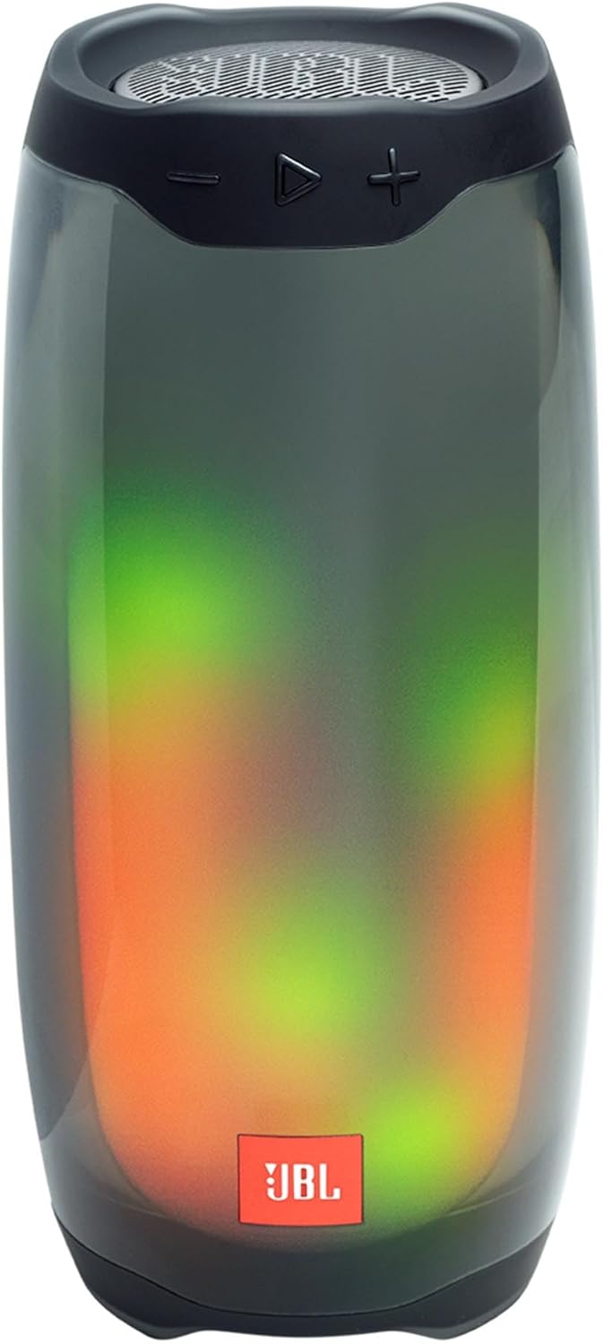JBL Pulse 4 Portable Waterproof Wireless Bluetooth Speaker with 360 Sound, Light Show and up to 12 Hours of Battery Life - Black