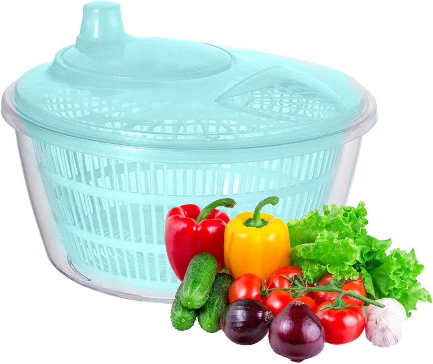 Lettuce Spinner - Fruit Washer Spinner | Lettuce Cleaner Spinner Large Salad Spinner, Fruit Washer Spinner Vegetable Dryer, Salad Spinner Lettuce Dryer Fruit Washer for Safe and Practical