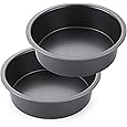 Purilite Select 3-Pack 8-Inch High Carbon Steel Cake Pans with 100 Parchment Papers