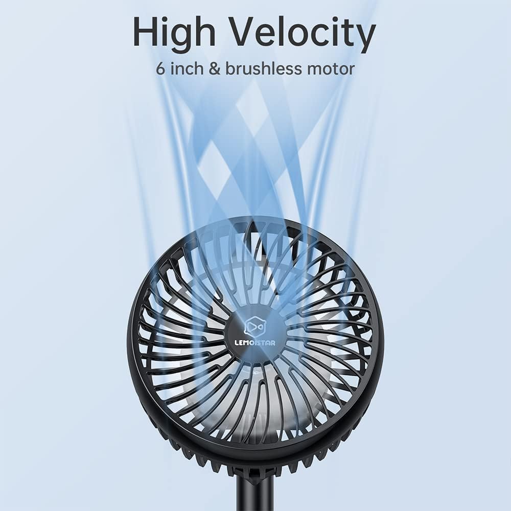6 Inch Desk USB Fan with 4 Speeds - Adjustable Height, 72° Rotation, Quiet Table Fan for Home Office Cooling