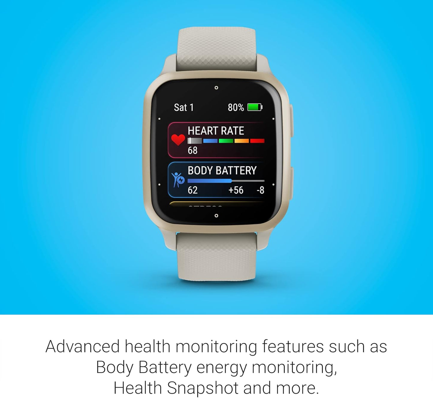 Garmin Venu® Sq 2 GPS Smartwatch, All-Day Health Monitoring, Long-Lasting Battery Life, AMOLED Display, Slate and Shadow Gray