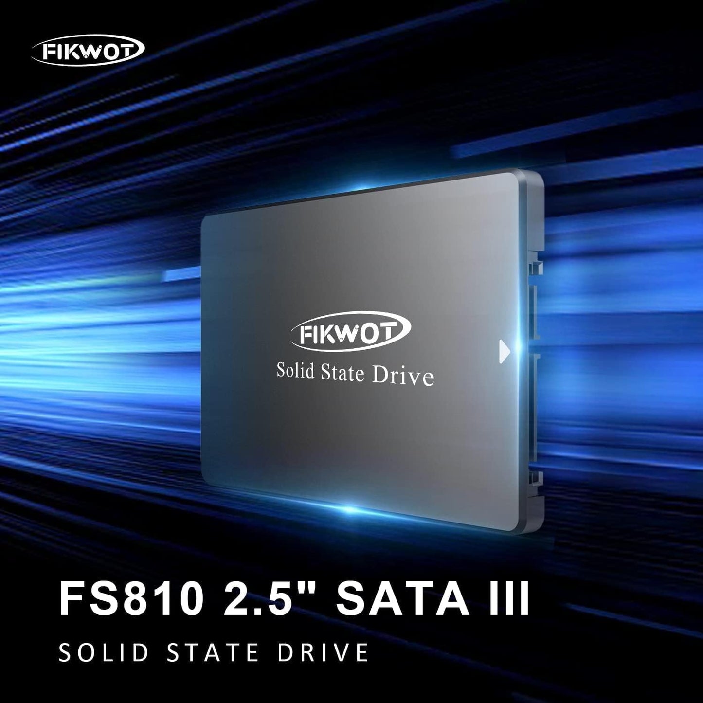 Fikwot FS810 2TB SSD, 2.5" SSD SATA III 6Gb/s, Solid State Drives, Up to 560MB/s, 3D NAND TLC, Internal SSD for Desktops and Laptops(Black)