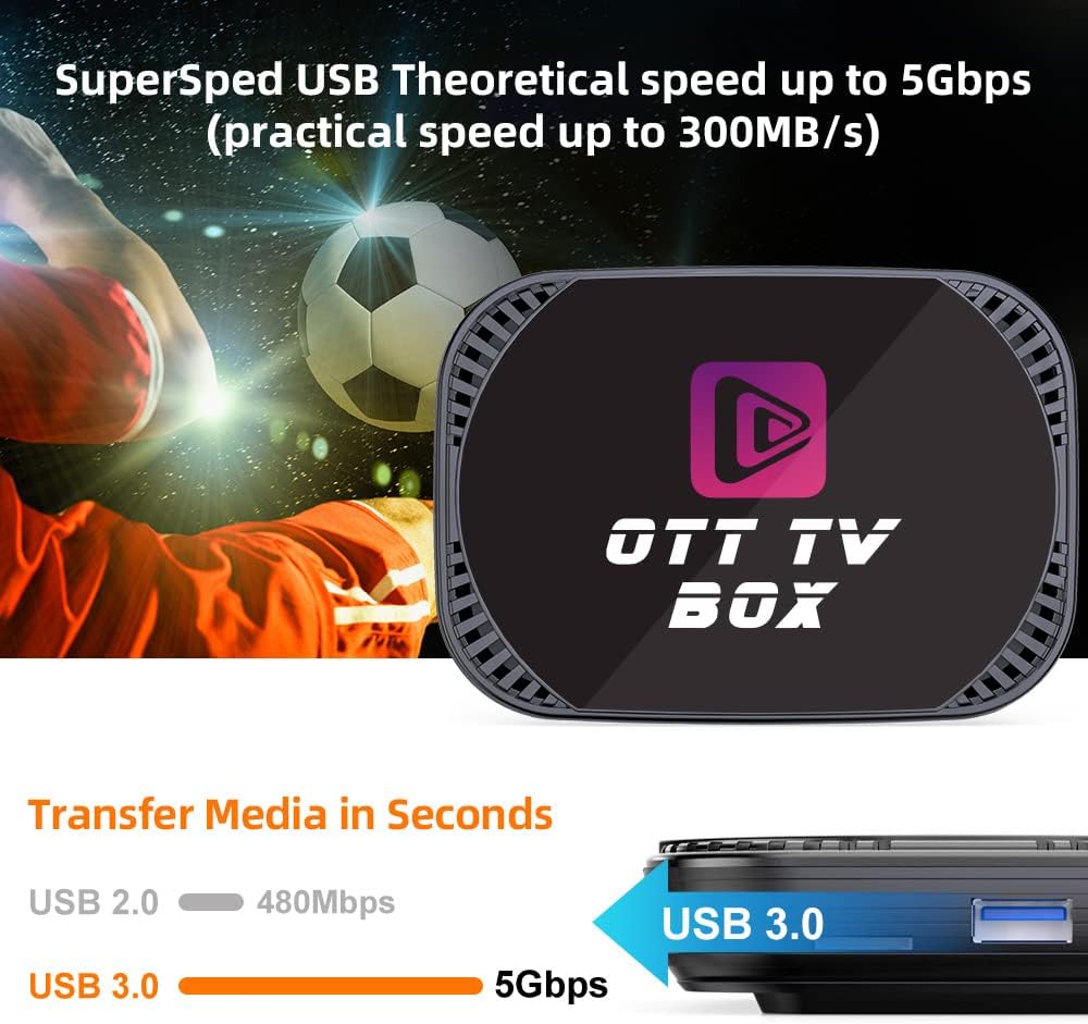 Android 11 TV Box MXIII Pro Android TV Box 11.0 Amlogic S905X4 Quad Core 64 Bits, 4GB RAM 64GB ROM Android Box with 1000M LAN AV1 8K/6K/4K 3D USB 3.0 BT 4.0