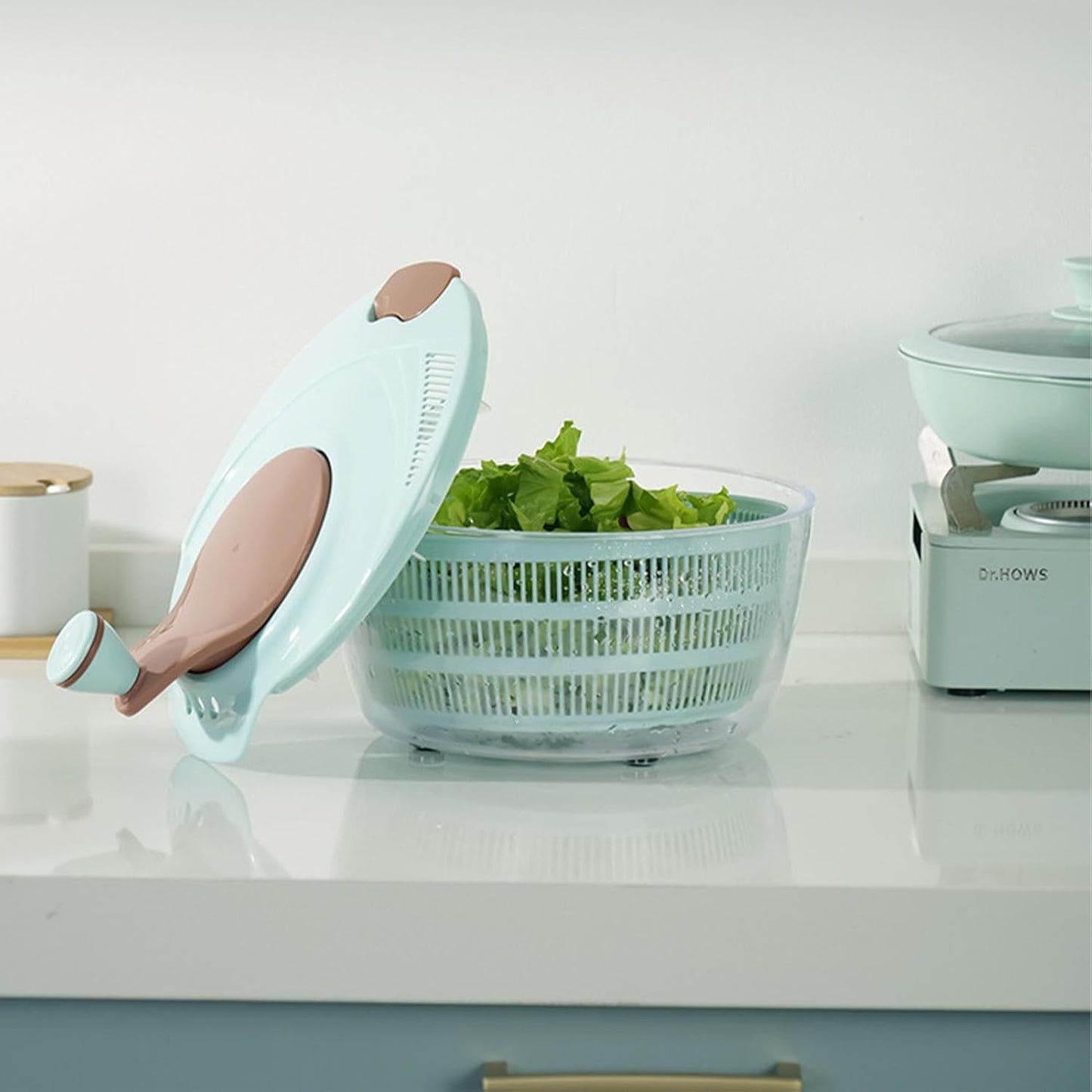 Salad Spin Washer Dryer,Quick and Easy Multi-Use Lettuce Spinner,Vegetable Dryer,Fruit Washer for Washing Fruits