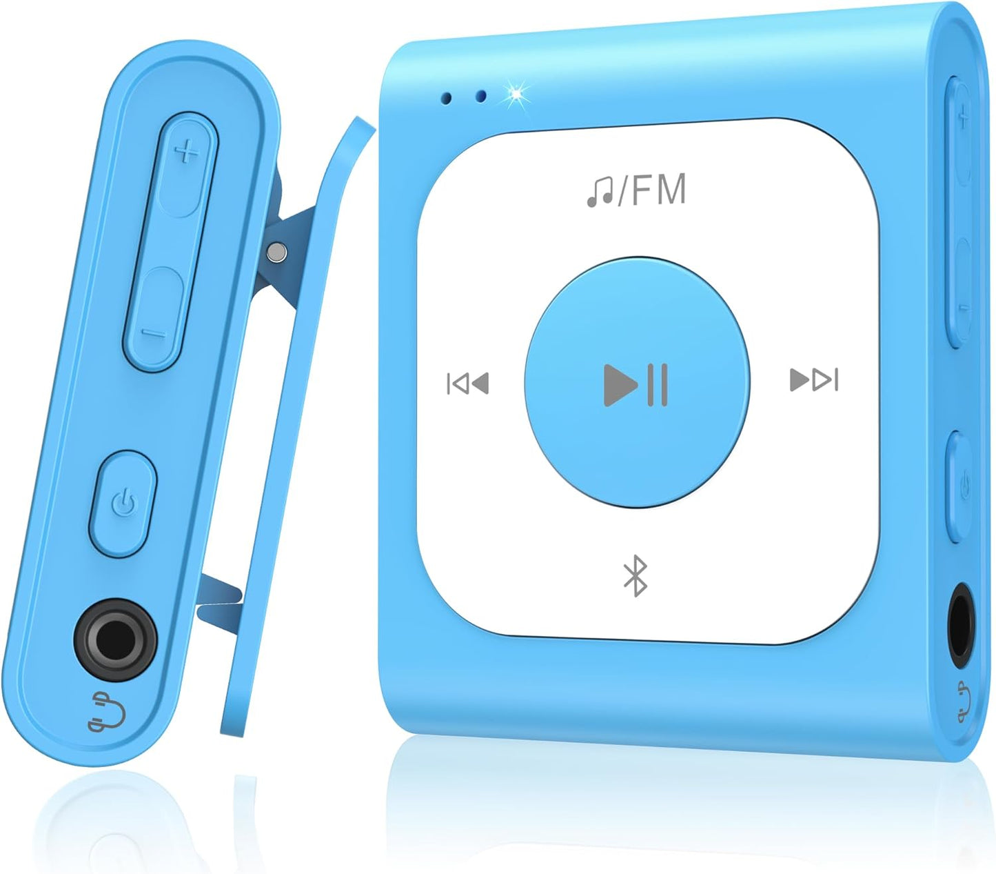 AGPTEK 64GB Clip MP3 Player with Bluetooth, A53PL Portable Music Player with FM Radio, Shuffle, No Phone Needed, for Sports,(Black)