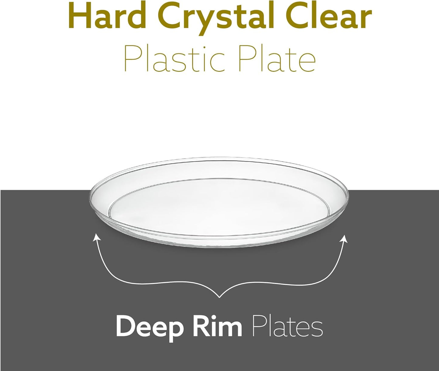 PLASTICPRO [30 Pack 10.7'' Christmass Green Plastic Party Plates Edge Collection Premium heavyweight Elegant Disposable Tableware Dishes
