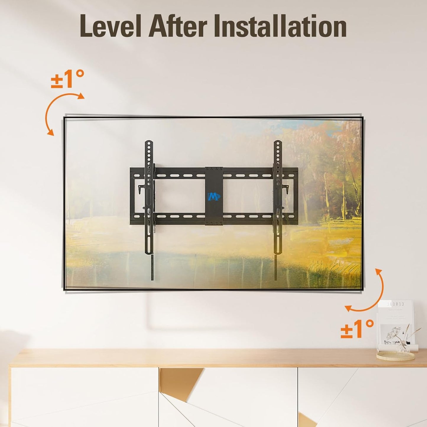 Mounting Dream TV Wall Mount, Advanced Tilt TV Mount Bracket for most 42-90 Inches TVs with Full Tilt Extension up to 7 Inches, Fits 16, 18, 24 Inches Studs, Max VESA 600x400mm and 120Lbs, MD2104-CA
