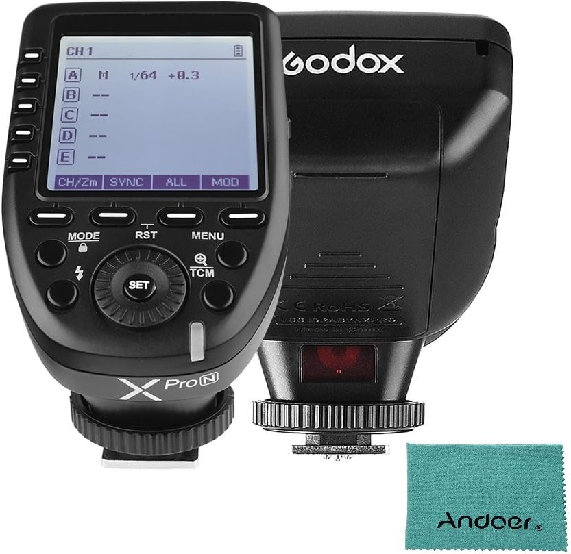 Godox Xpro-N i-TTL Flash Trigger Transmitter with Large LCD Screen 2.4G Wireless X System 32 Channels Support TTL Autoflash 1/8000s HSS for Nikon Camera for Godox Camera
