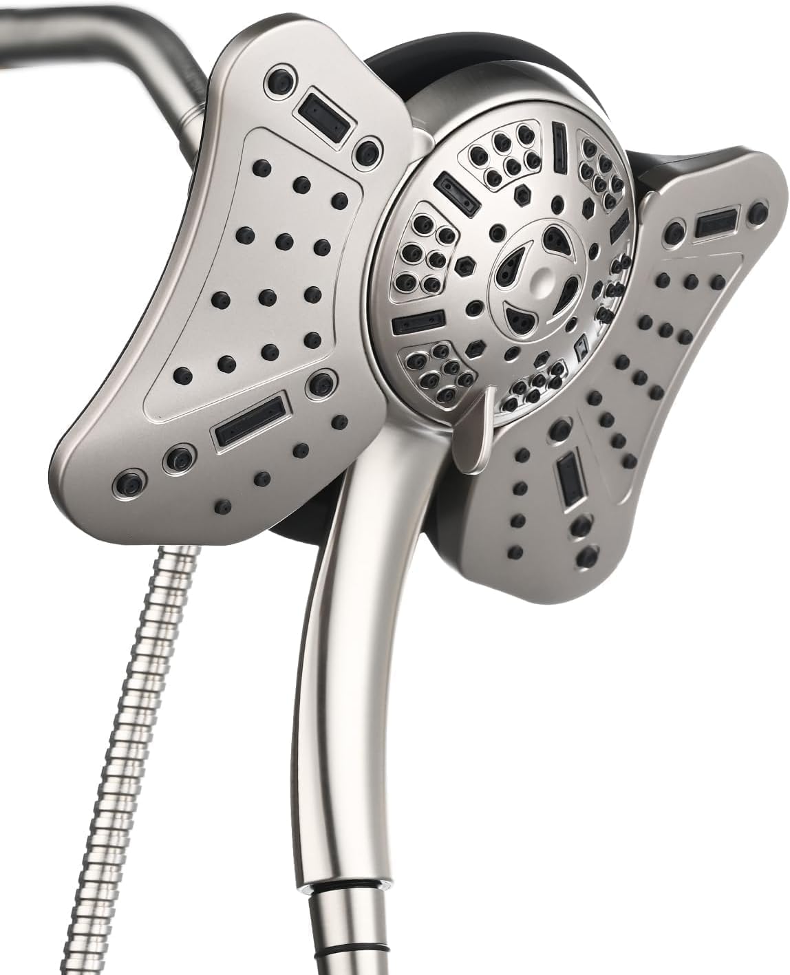 High Pressure Shower Head with Handheld: GRICH 2-in-1 Shower Heads with Hand Held Spray Combo, Anti-Leak 9 Spray Modes Handheld Shower Head & Rain Shower Head with Hose 60'', Angle Adjustable