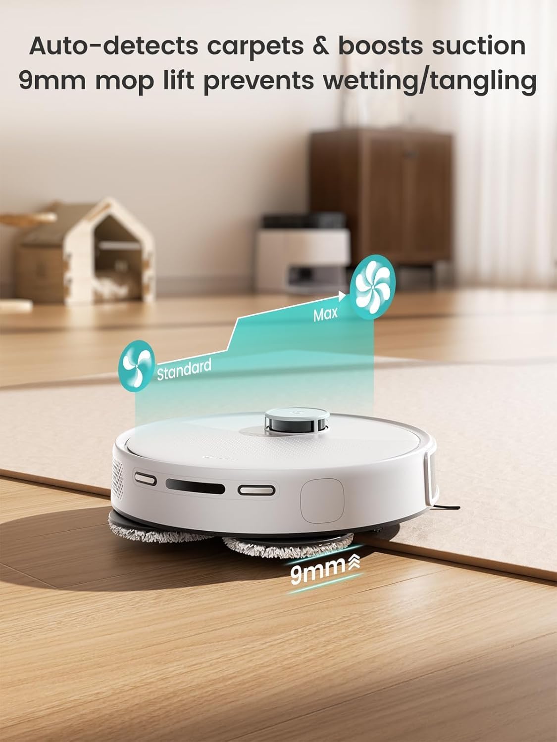 Lefant Robot Vacuum, M3 Robot Vacuum and Mop, 12000Pa Suction, Anti-Tangle Brushes, Dual Spinning Mop, Auto Mop Washing, Cool Drying, Self-Emptying, Self-Cleaning, All-in-One Dock, for Pet Hair Dust