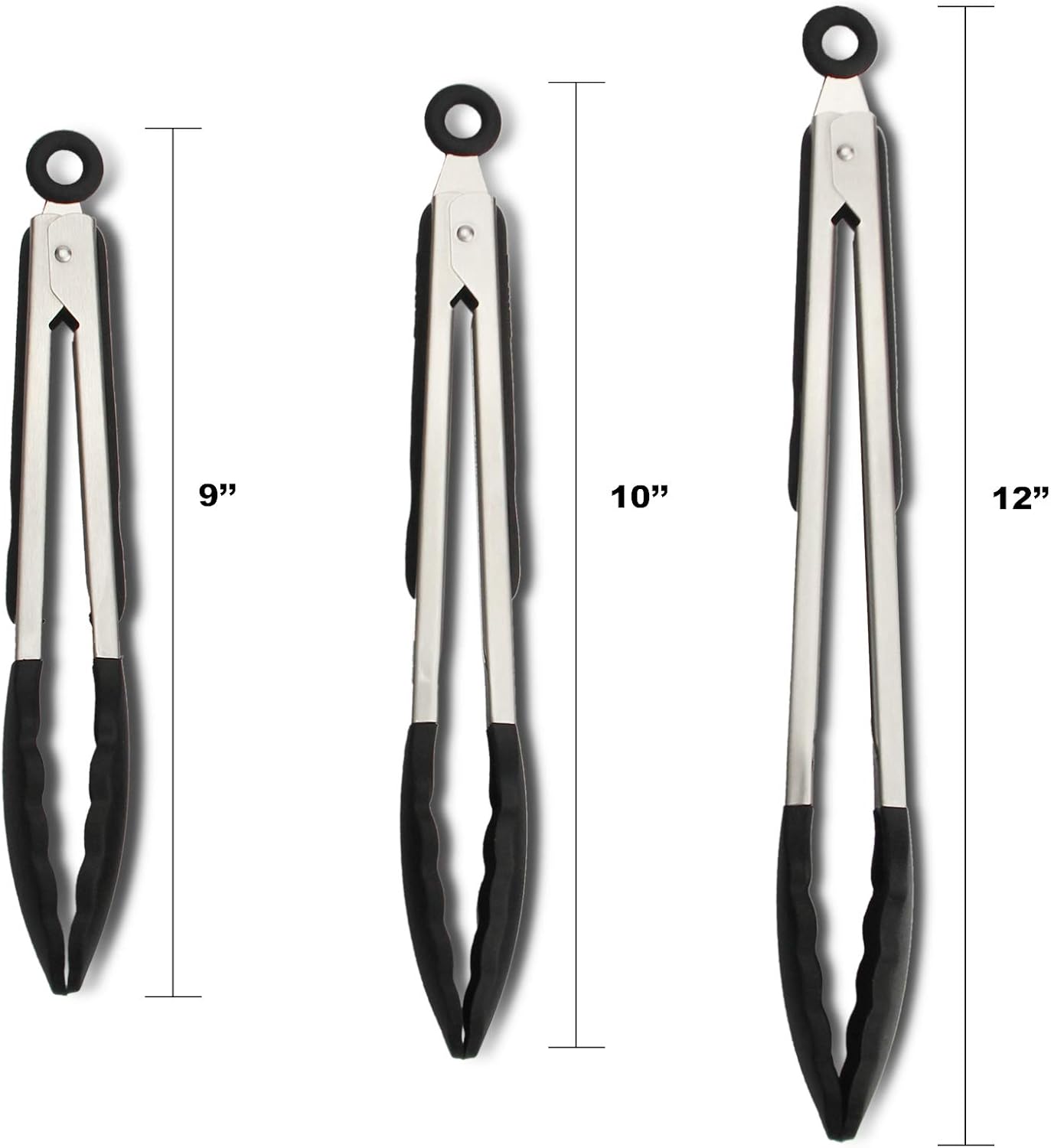 Purilite Select Silicone & Stainless Steel Kitchen Tongs