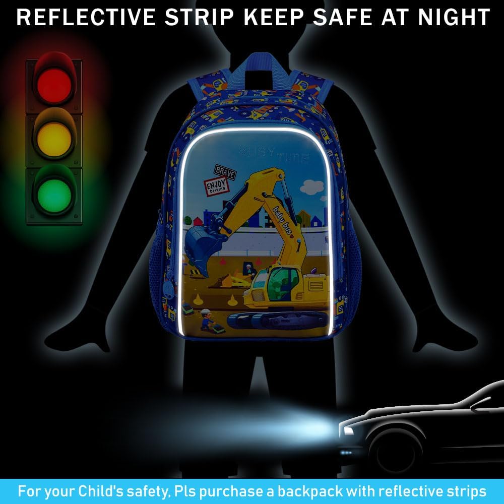 3pcs Backpack for Boys and Girls, 16” Kids Kindergarten Bookbag with Lunch Box, Cute Elementary Backpacks for Boy Girl