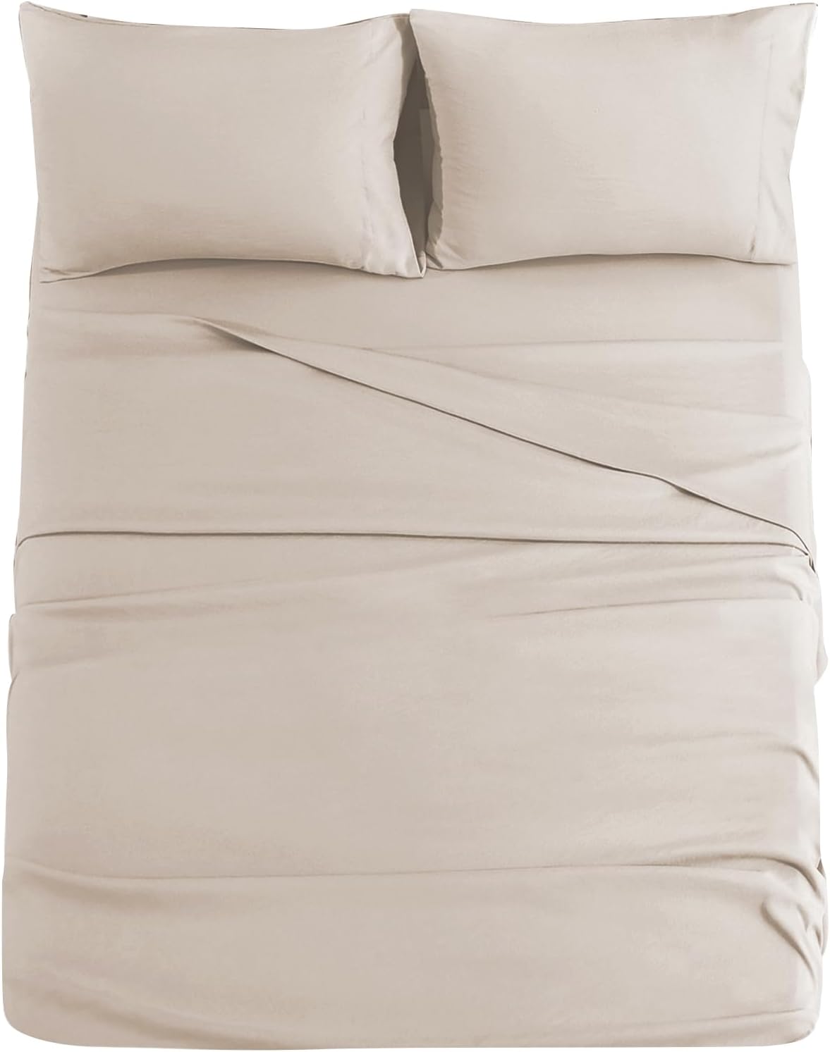 JOLLYVOGUE Queen Size Bed Sheet Set - 4 Piece Bed Sheets Set with Deep Pocket - Soft Breathable & Cooling - Resists Shrinkage & Fading Draps Queen - Easy Care (Dark Grey)