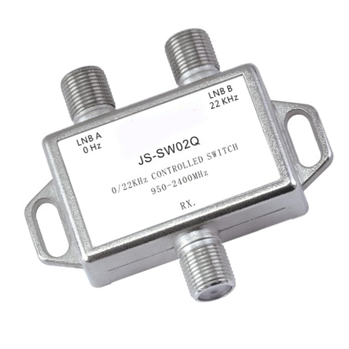 Satellite Switch, 0/22KHz, Compact Zinc Alloy TV Switch, Stable, Professional Easy to Use, Premium Material, for Switching TV Channels