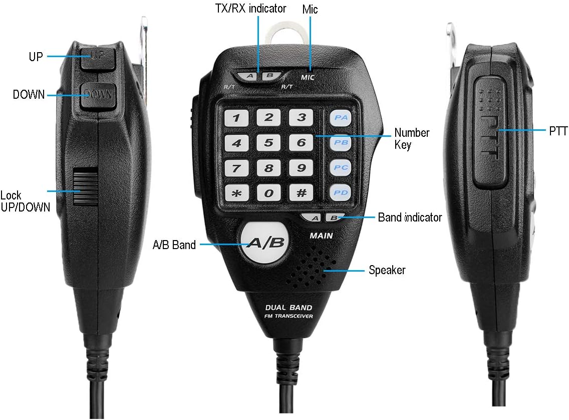 Retevis RT95 Mobile Ham Radio, Dual Band Two Way Radio Long Range, 200 Channels, 180 Rotatable LCD Display, Chirp, VOX, Mini Mobile Transceiver for Cars, Vehicle Driving