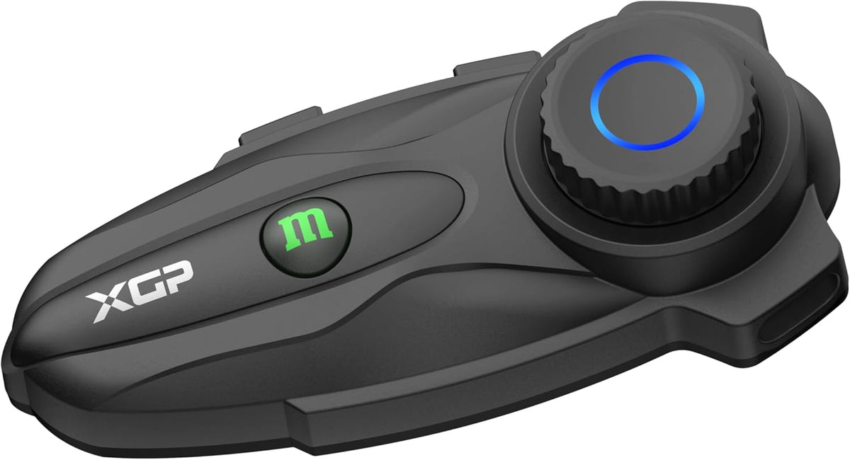 XGP X10 Mesh Motorcycle Bluetooth Headset – 10 Riders Group Intercom 3000m Range, Bluetooth 5.3 Helmet Communication System with Audio Multitasking, Music Sharing & IP67 Waterproof (2 Pack) - PuriLite