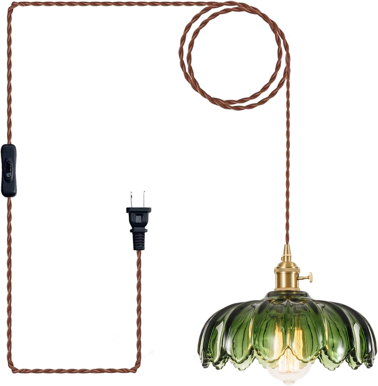 Purilite Select Modern Green Glass Pendant Light