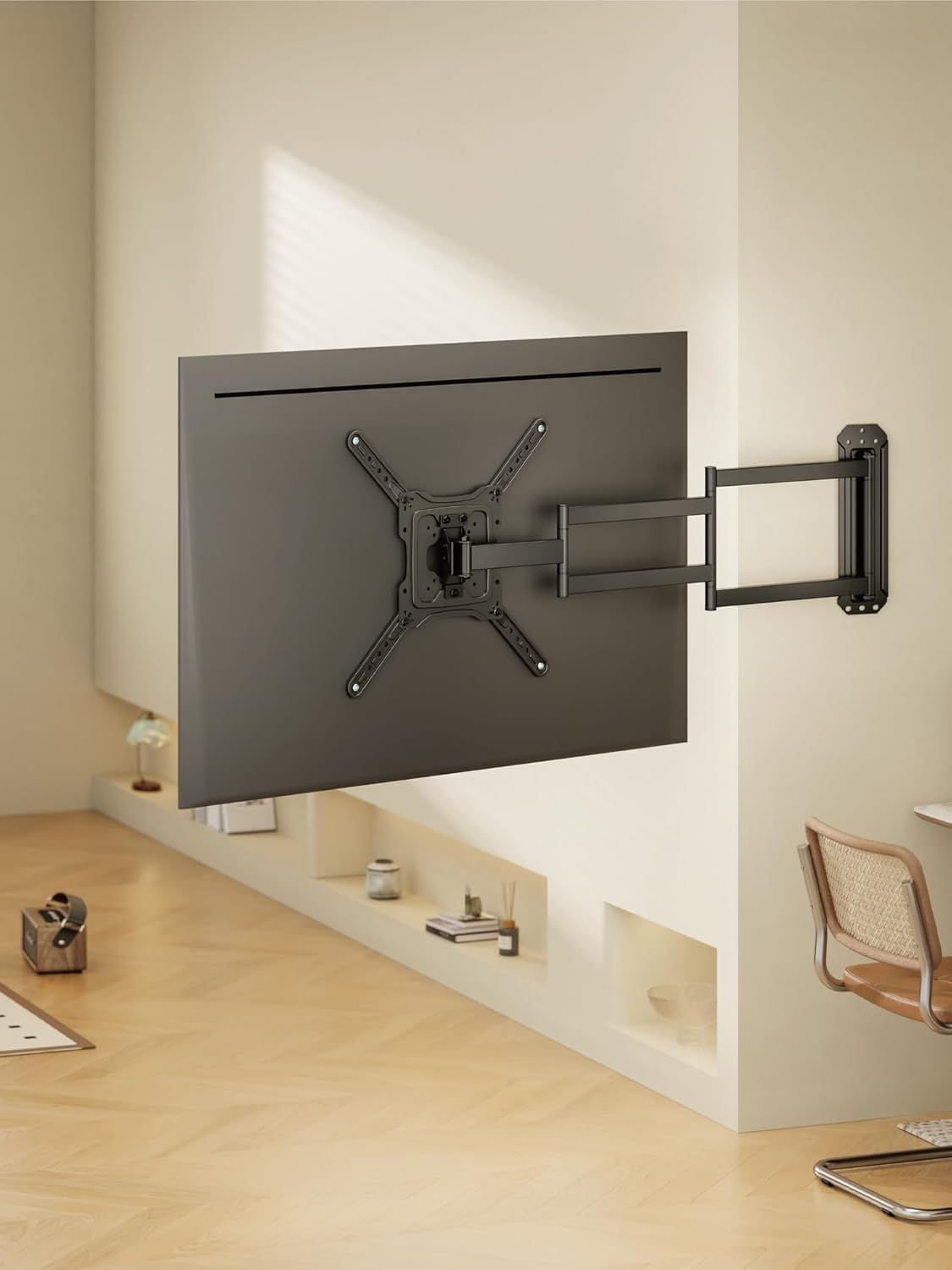 monTEK Long Arm TV Wall Mount for Most 23-65 Inch TVs, 29 Inch Long Extension TV Mount Swivel and Tilt, Full Motion Wall Mount TV Bracket Fit Max VESA 400 x 400mm, Up to 77 lbs
