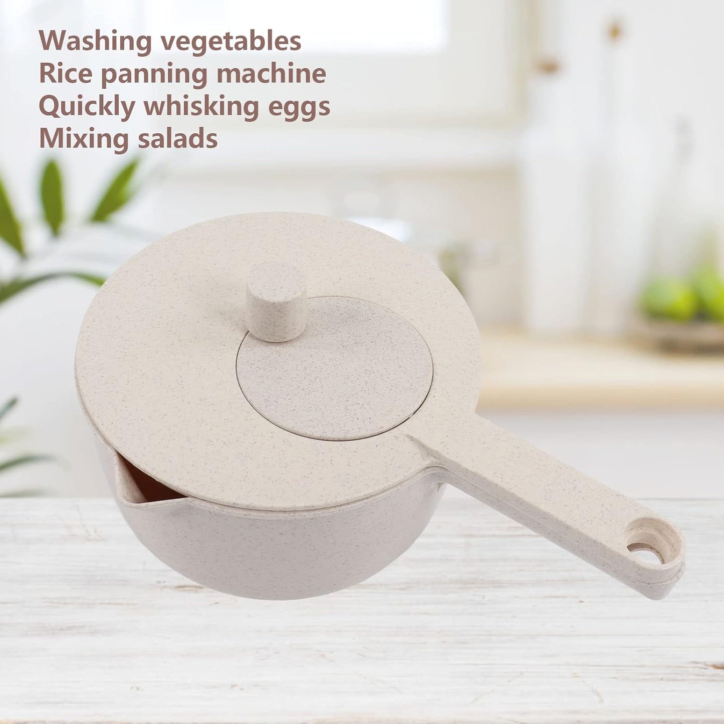 Salad Spinner,Multifunction Vegetable Washer with Handle and Drain Basket Suitable for Home and Kitchen