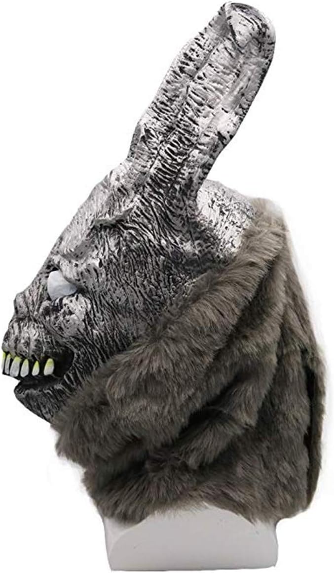 HOMELEX Frank Rabbit Mask Scary Donnie Darko Frank Mask Realistic Ghost Evil Bunny Headgear Halloween Cosplay Props for Adult