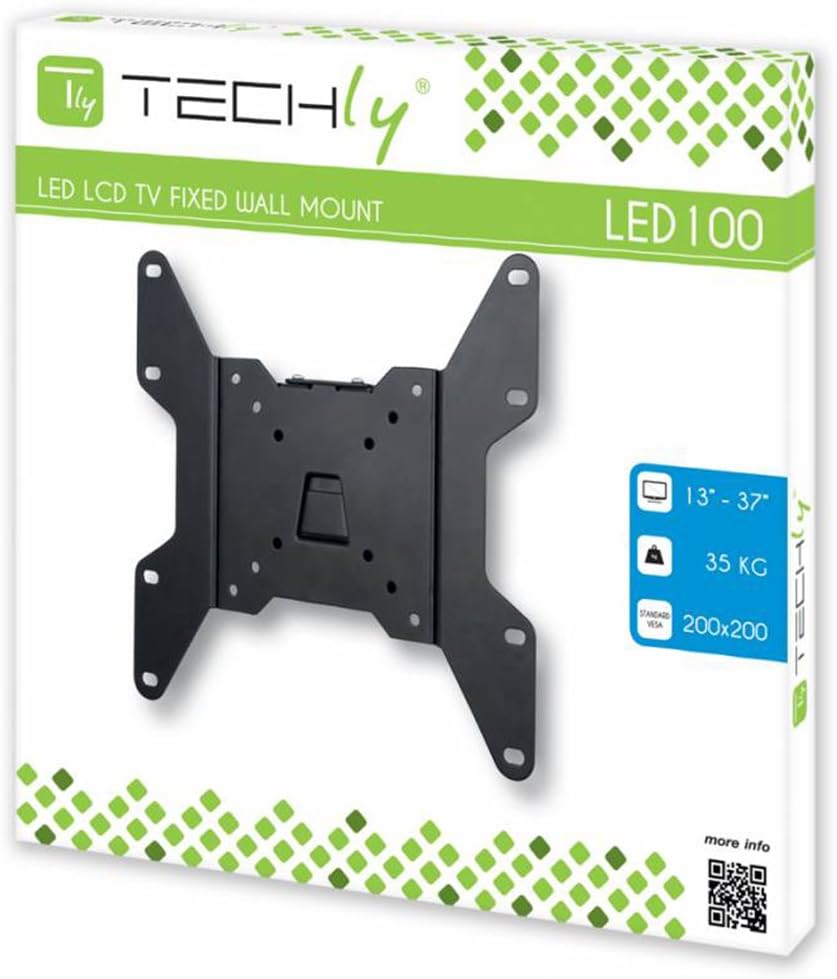 Techly Ultra Slim Fixed TV Wall Mount- 40-65in