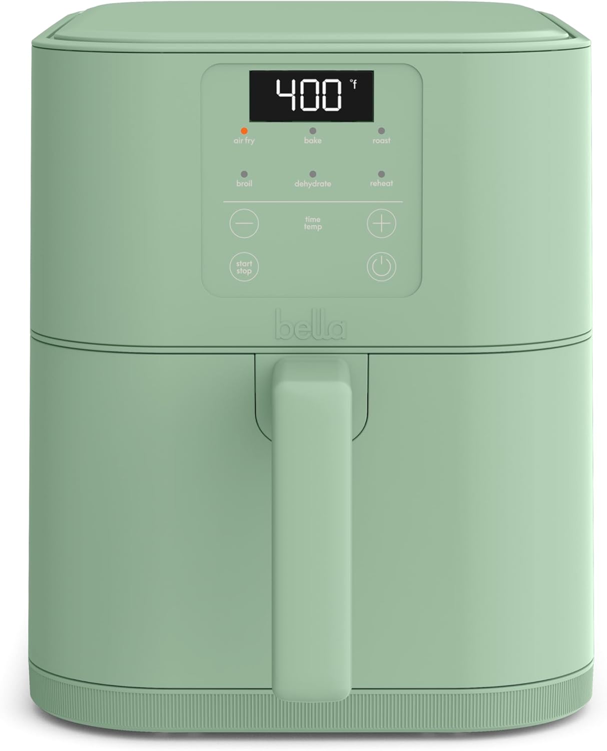 bella 4Qt Slim Air Fryer, Fits-anywhere Kitchenware, EverGood Ceramic Nonstick Coating, Adjustable Temperature, 6 Preset Cooking Options, 60 Min Auto Shutoff w Audible Tone, 3.3lb Capacity, Surf