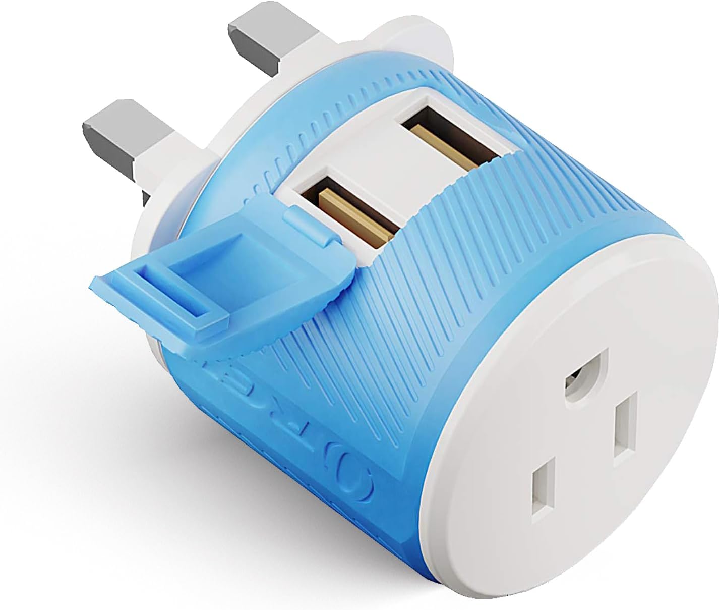 OREI South Africa, Botswana, Namibia Travel Plug Adapter with Dual USB - USA Input - Type M (U2U-10L), Will work with Cell Phones, Camera, Laptop, Tablets, iPad, iPhone