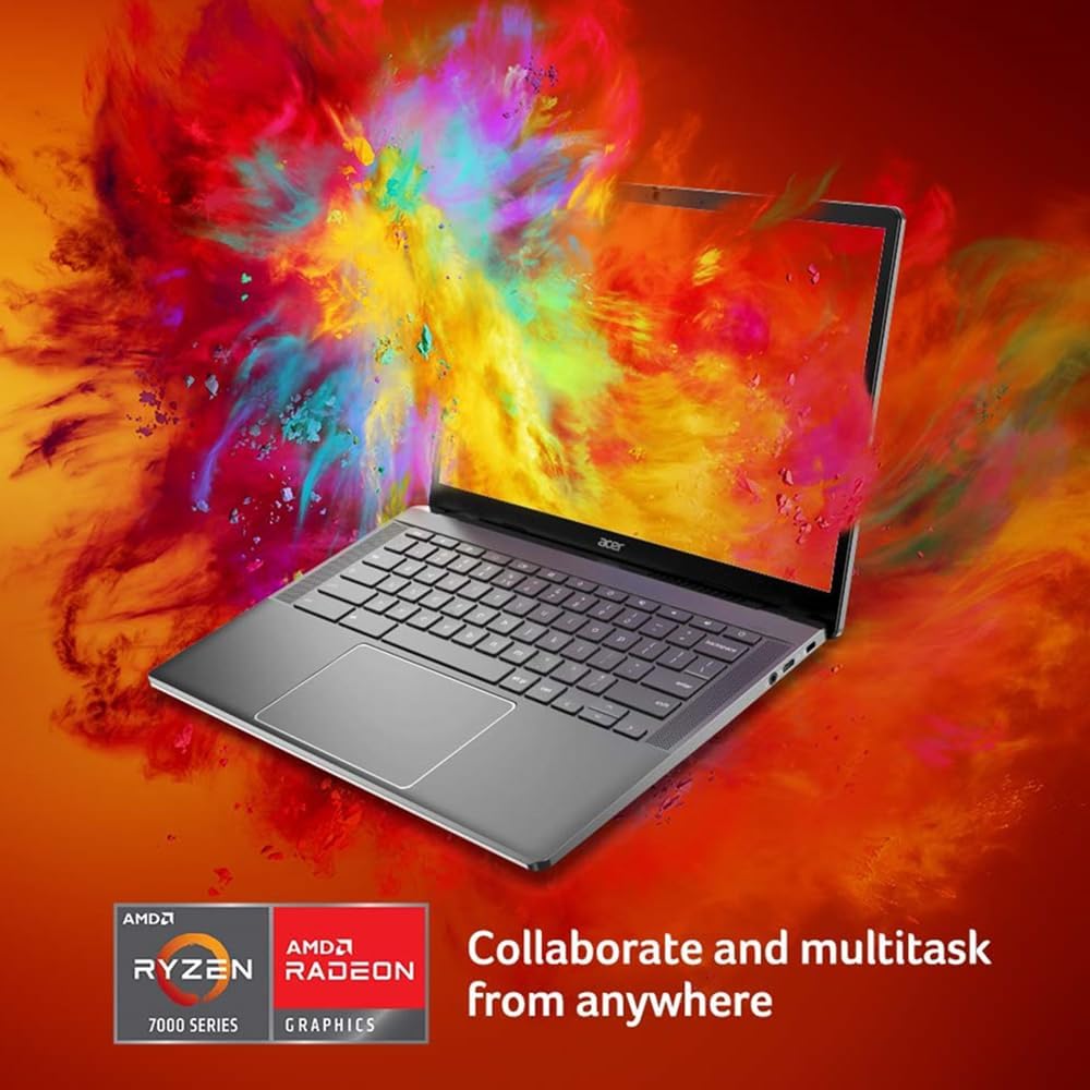 Acer Chromebook Plus Laptop with Google AI | 14" WUXGA 1920 x 1200 IPS Touch Display | AMD Ryzen 3 7320C | 8GB LPDDR5X | 128GB eMMC | Wi-Fi 6E | Chrome OS | CB514-3HT-R8RB