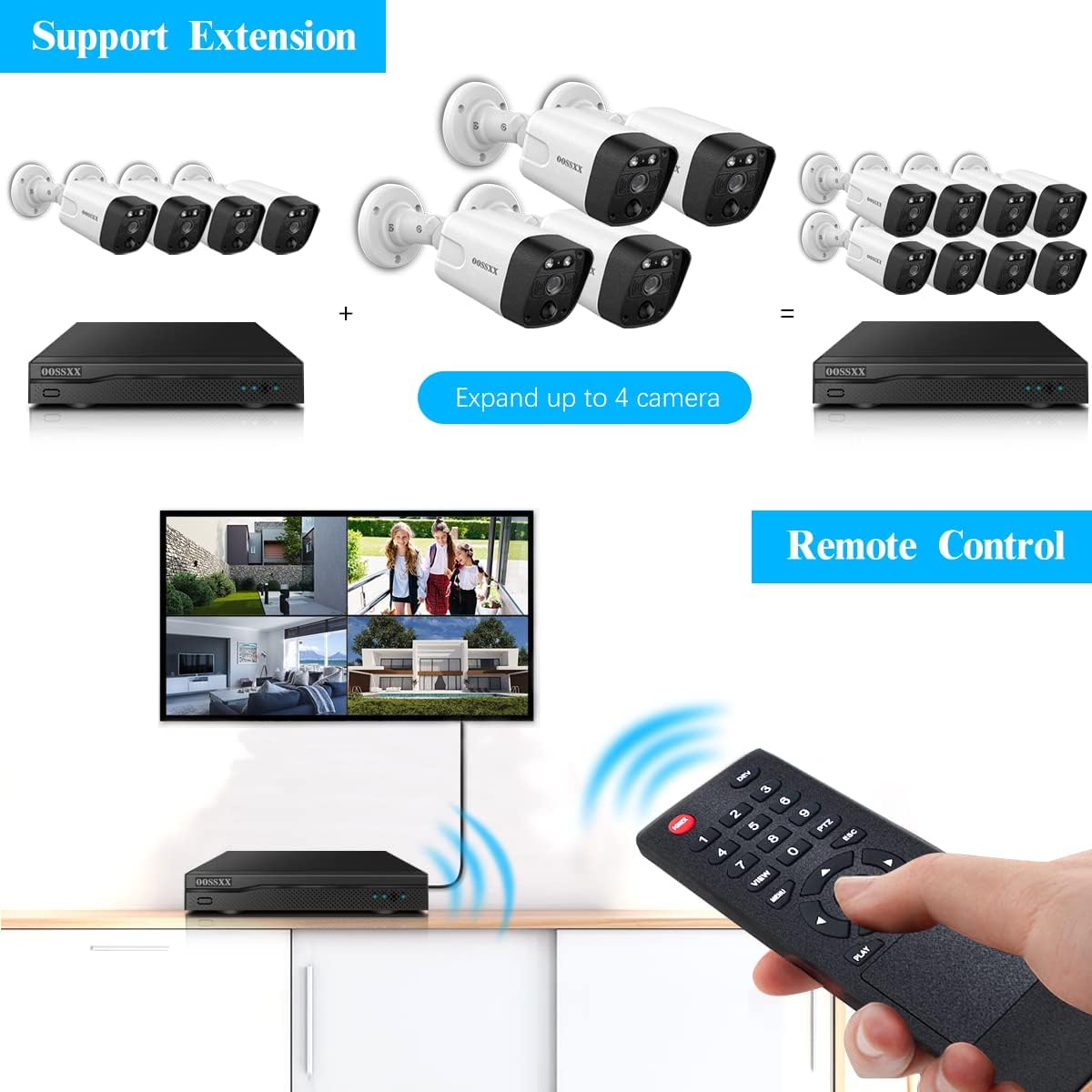 (4K/8.0MP,130°Ultra Wide Angle,2-Way Audio) Wired PoE Camera System with Monitor Outdoor IP Camera for House Indoor Home Security Systems, PIR Surveillance Cameras Video DVR Set