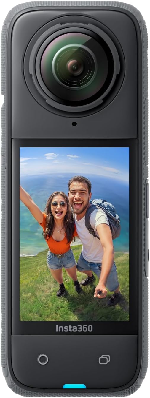 Insta360 X4 Standard Bundle - Waterproof 8K 360 Action Camera, 4K Wide-Angle Video, Invisible Selfie Stick Effect, Removable Lens Guards, 135 Min Battery Life, AI Editing, Stabilization