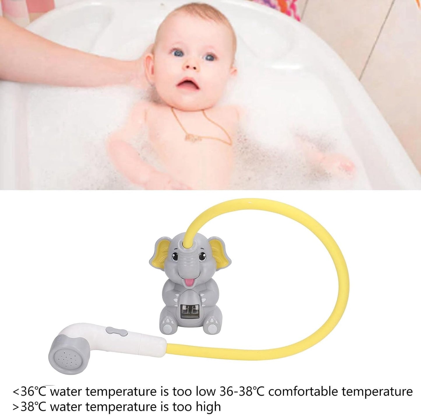 Baby Water Spray Head, Thermometer Adjustable Hose Kids Bath Shower Head IPX7 Waterproof for Bathtub (Model 1)