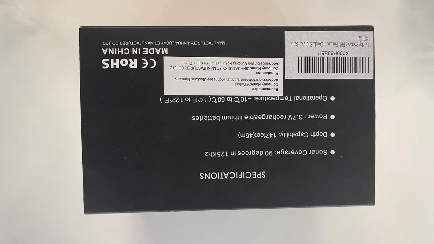 LUCKYLAKER Portable Fish Finder for Recreational Fishing from Dock, Shore or Bank Depth Finder