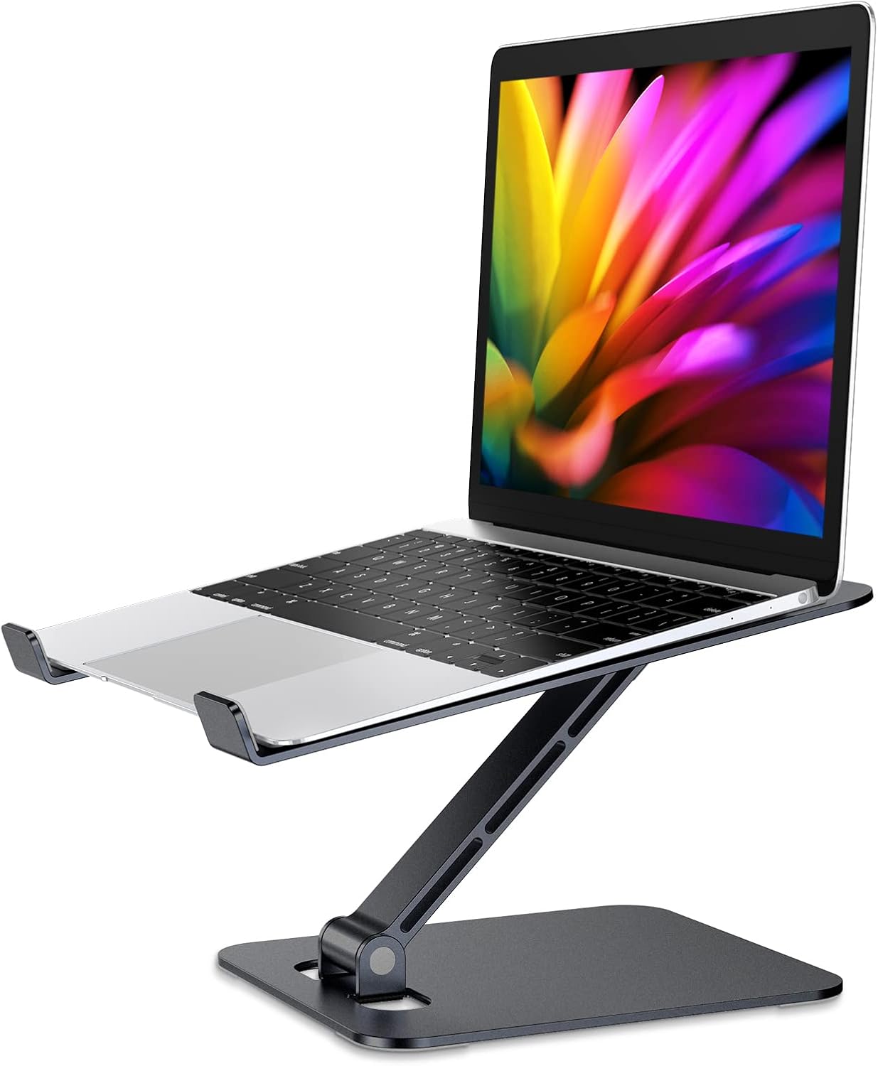 Zewwen Laptop Stand for Desk, Ergonomic Adjustable Foldable Computer Stand with Heat-Vent, Aluminium Alloy Laptop Riser Compatible with MacBook Air, Pro, Dell XPS, Samsung, 10”-16"
