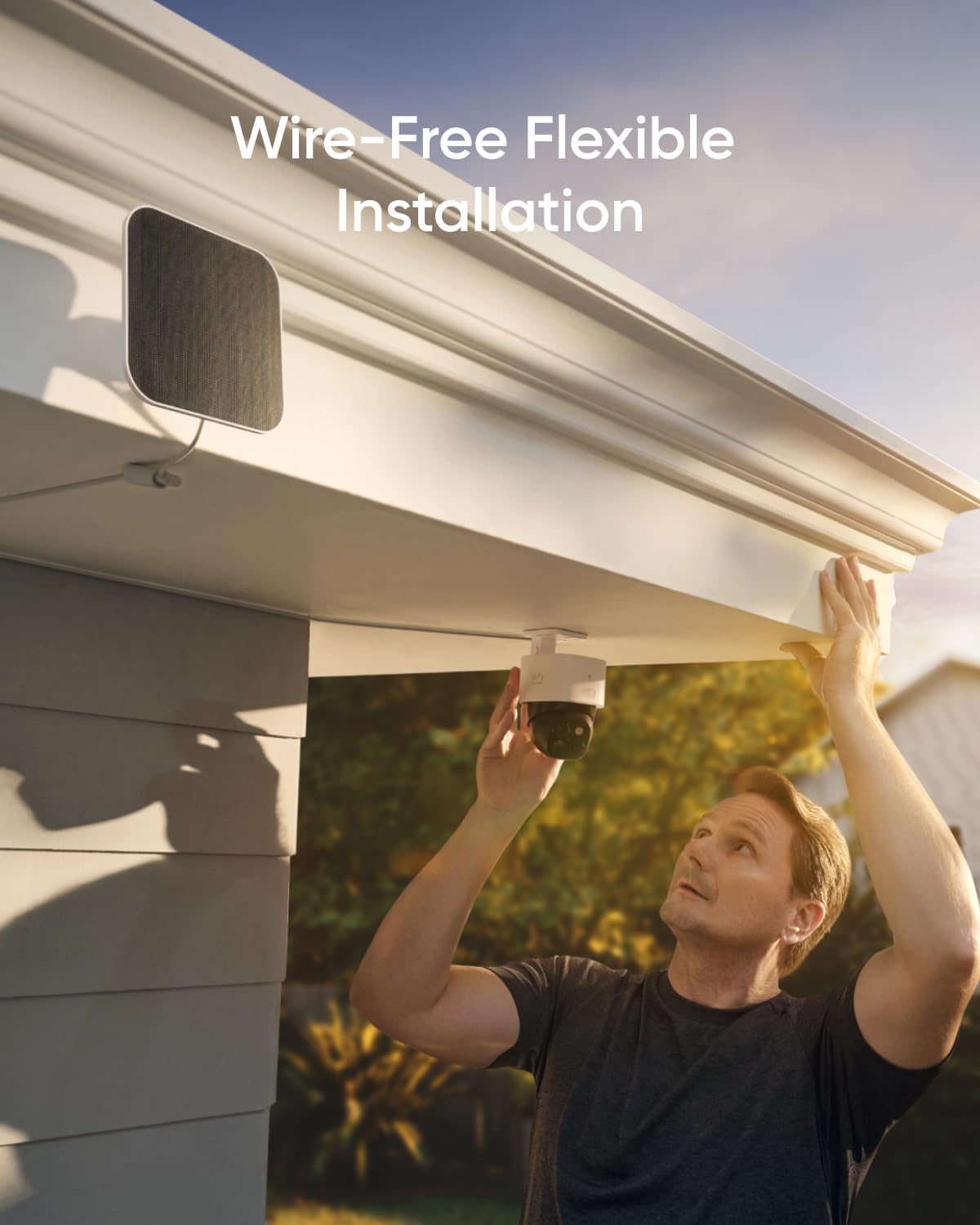 eufy Security SoloCam S340, Solar Security Camera, Wireless Outdoor Camera, 360° Surveillance, No Blind Spots, 2.4 GHz Wi-Fi, No Monthly Fee, HomeBase S380 Compatible